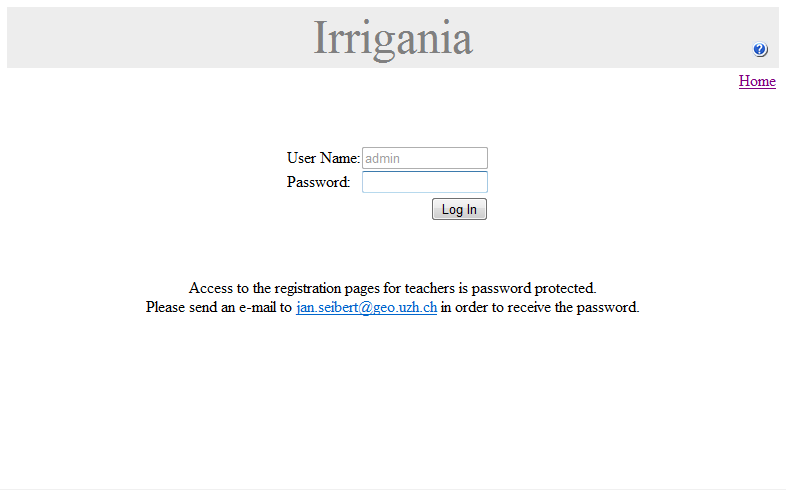 New Teacher Login (admin)